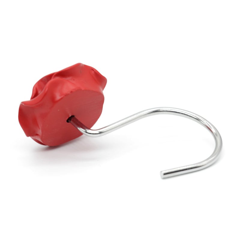 BEAVO Shower Curtain Hooks, Home Decorative Rustproof Shower Curtain Hooks Resin Rose Flower Shower Hooks Rings for Bathroom Shower Rods Curtains,Set of 12 Hooks (Red) - Image 5